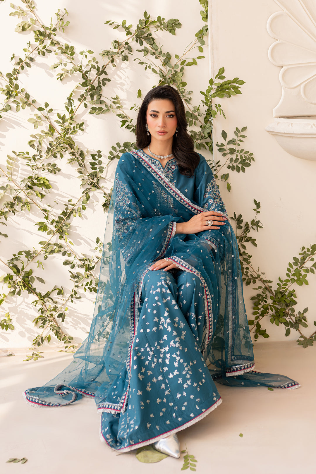 Azmera - 3 PC Embroidered Dress
