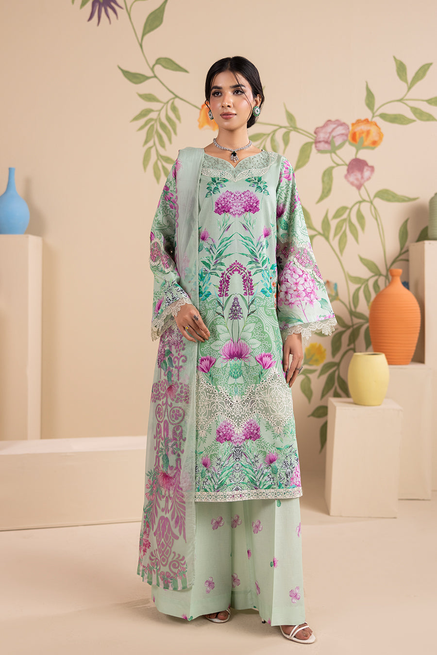 VEYA– Printed Luxury Pret (3Pcs)