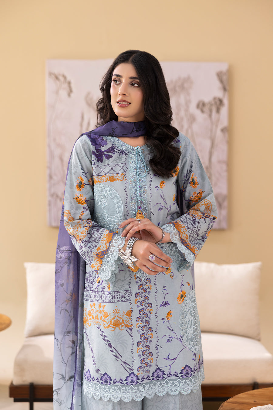 SKY – Printed Luxury Pret (3Pcs)