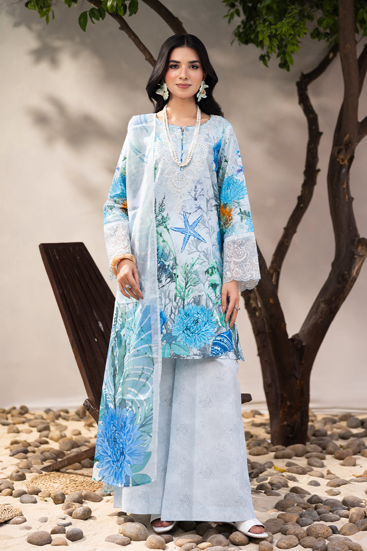 UNDER SEA – Printed Luxury Pret (3Pcs)