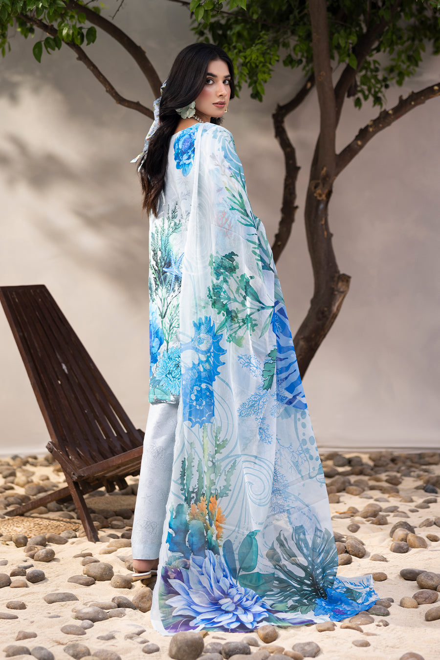 UNDER SEA – Printed Luxury Pret (3Pcs)