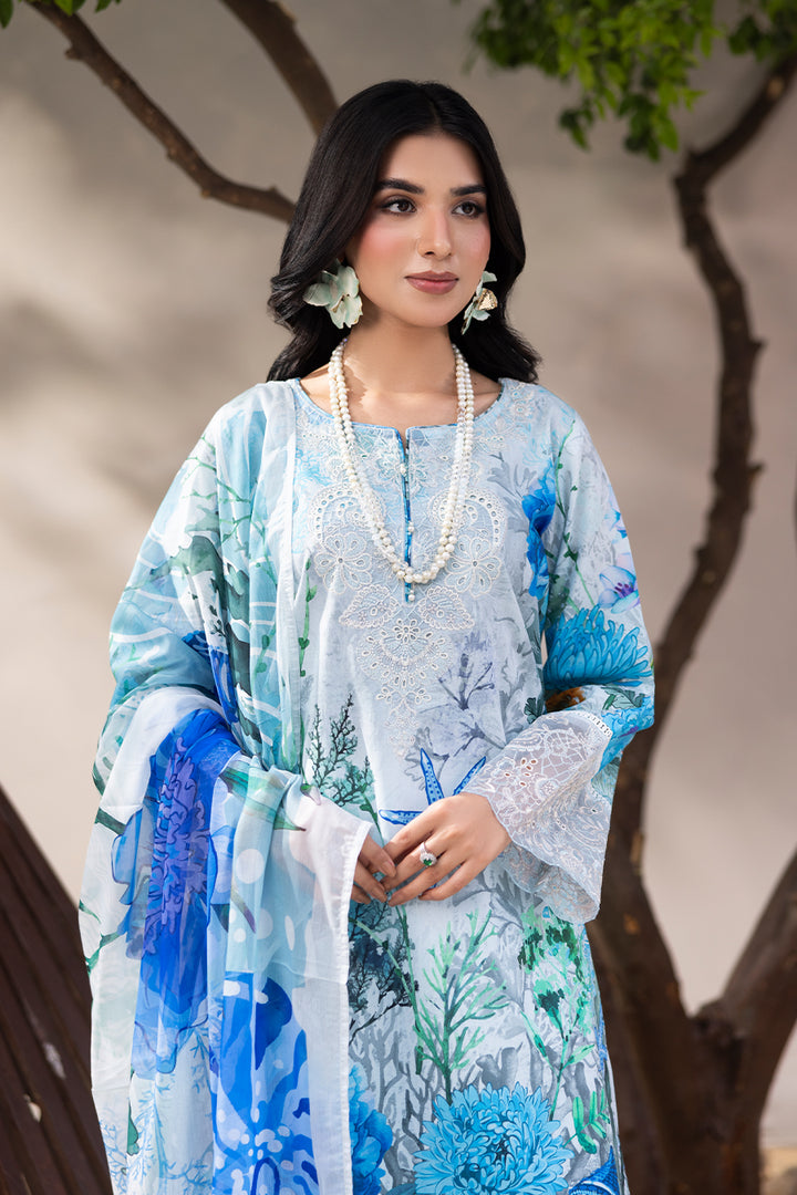 UNDER SEA – Printed Luxury Pret (3Pcs)
