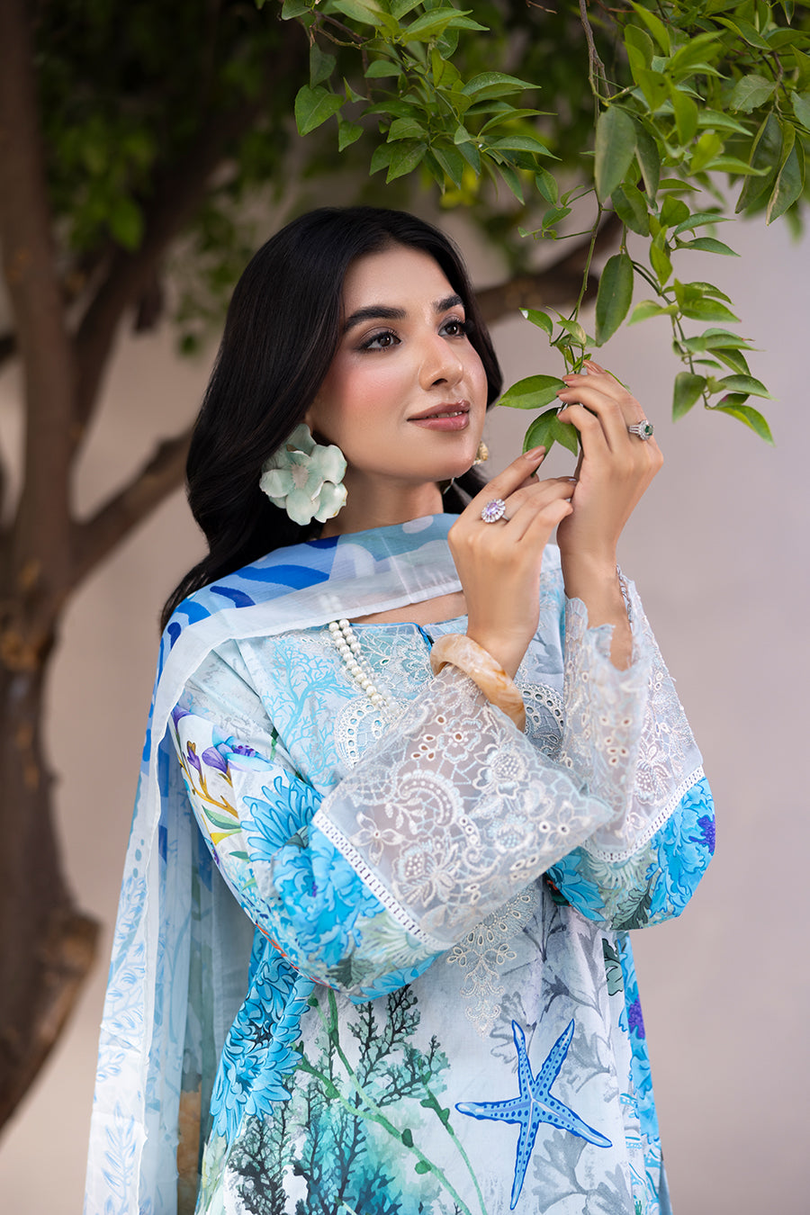 UNDER SEA – Printed Luxury Pret (3Pcs)
