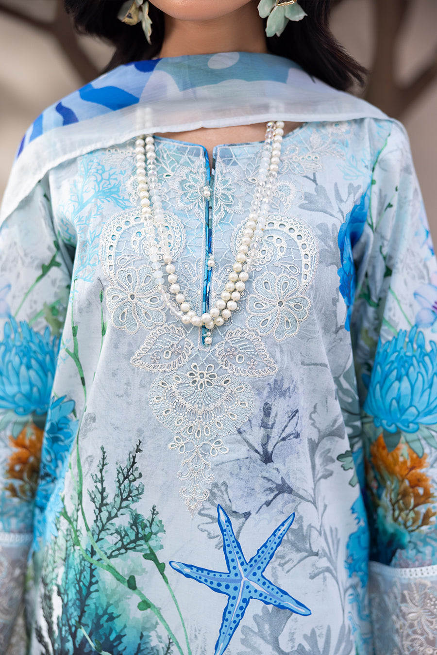 UNDER SEA – Printed Luxury Pret (3Pcs)
