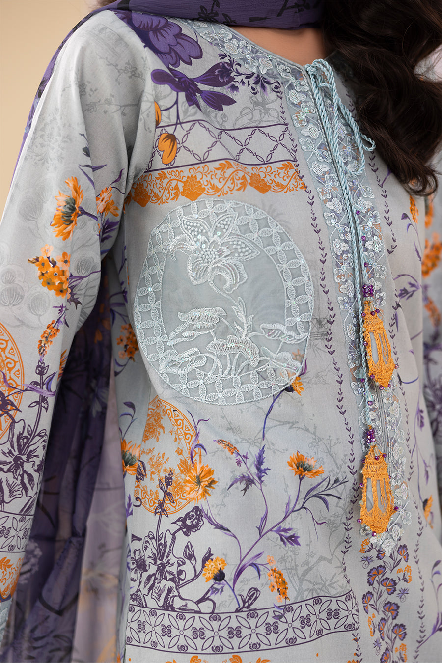 SKY – Printed Luxury Pret (3Pcs)