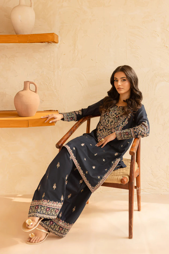 Black Opal - 2 PC Embroidered Dress