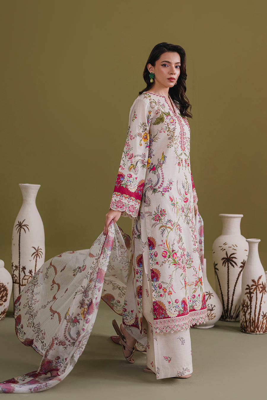 Rosie- Printed Luxury Pret (3Pcs)