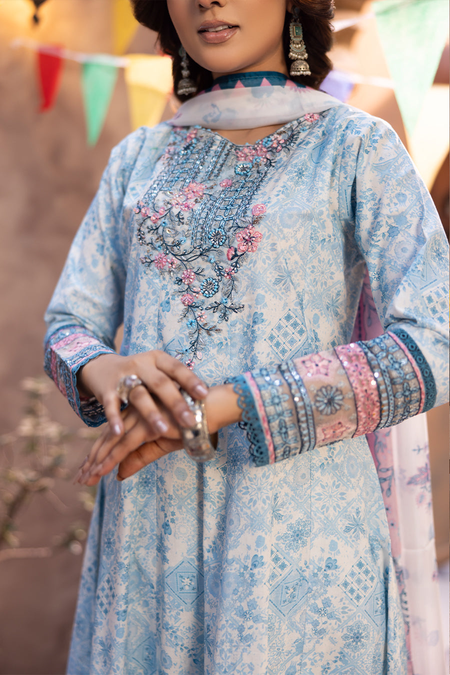 Sitara - Cotton Cambric Frock (3PC)