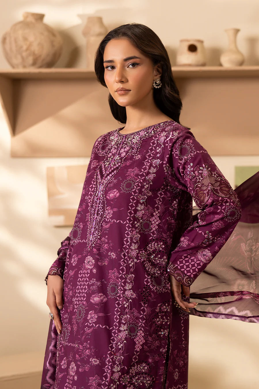 Blushing - Printed Luxury Pret (3PC)