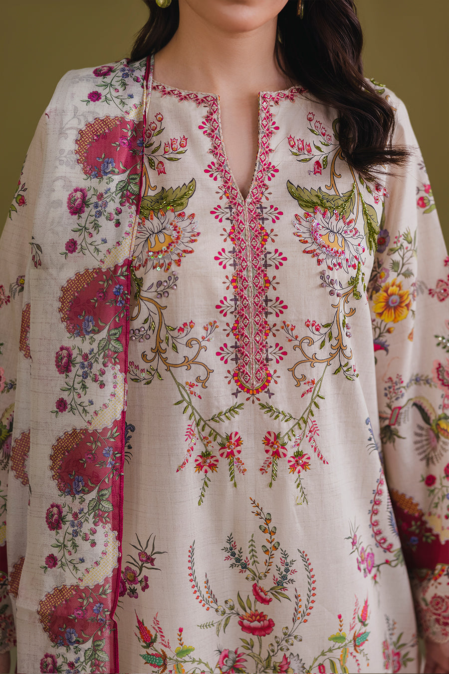 Rosie- Printed Luxury Pret (3Pcs)