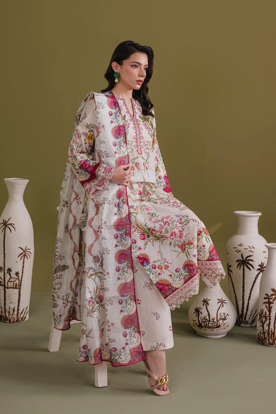 Rosie- Printed Luxury Pret (3Pcs)