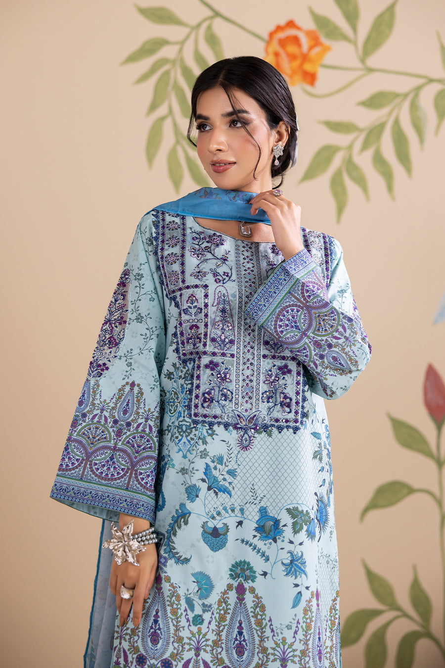 EVARA – Printed Luxury Pret (3Pcs)