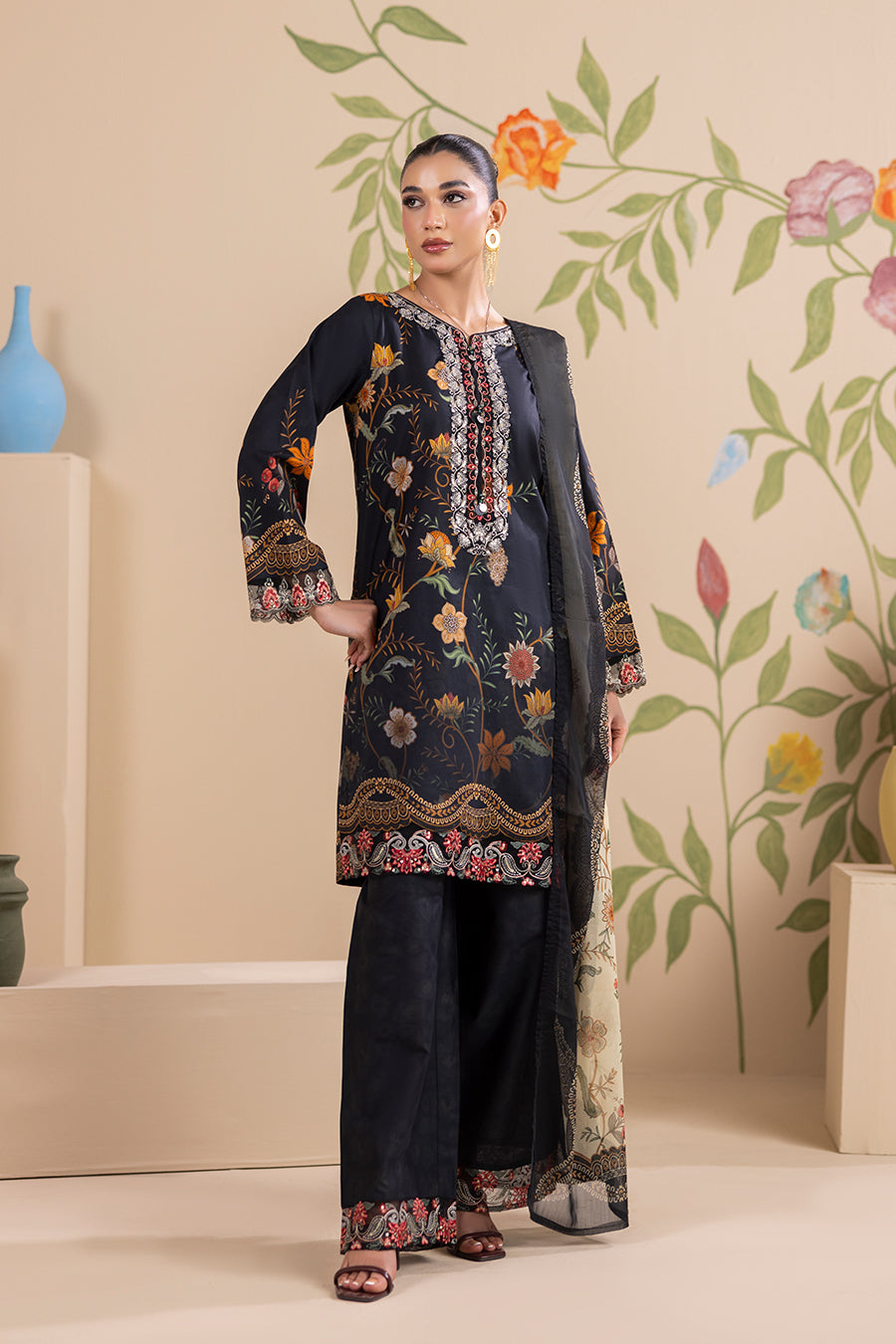 NOOR – Printed Luxury Pret (3Pcs)