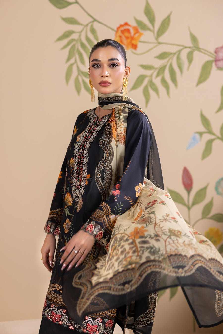 NOOR – Printed Luxury Pret (3Pcs)